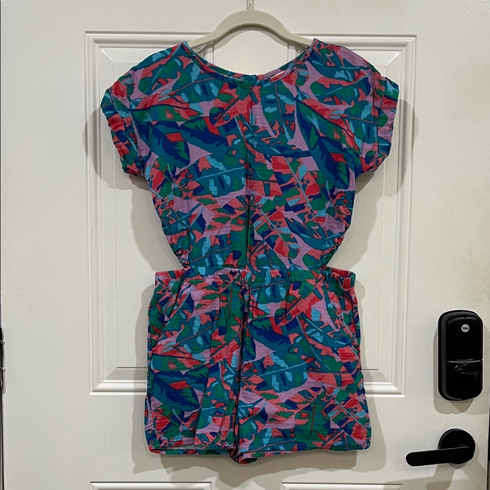 Cat & Jack Multi-Color Printed Cutout Romper